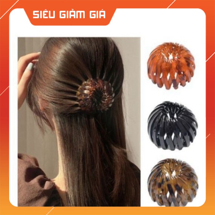 Chụp Búi Tóc Tròn - Kẹp Tóc Dạng Tròn Co Giãn