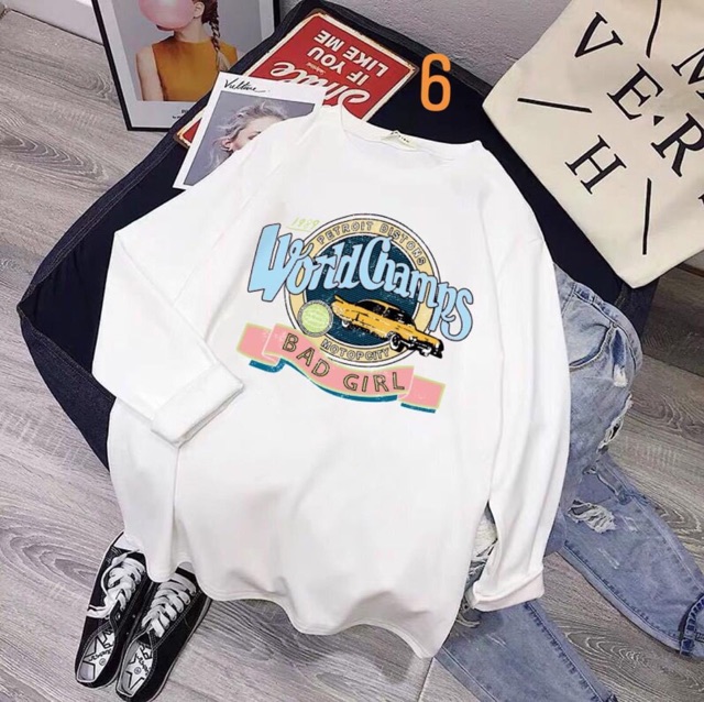 [1-9] ÁO THUN TRẮNG DÀI TAY HÌNH | BigBuy360 - bigbuy360.vn