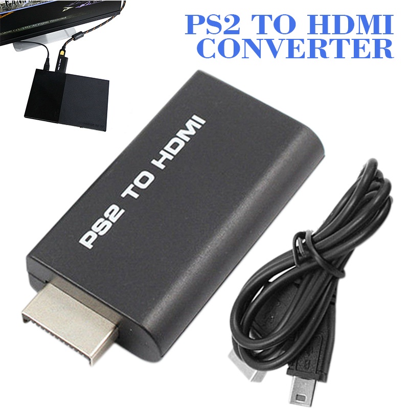 Bộ chuyển đổi PS2 sang HDMI AV HDTV với đầu ra âm thanh 3.5mm ☆Mớiyetbloom