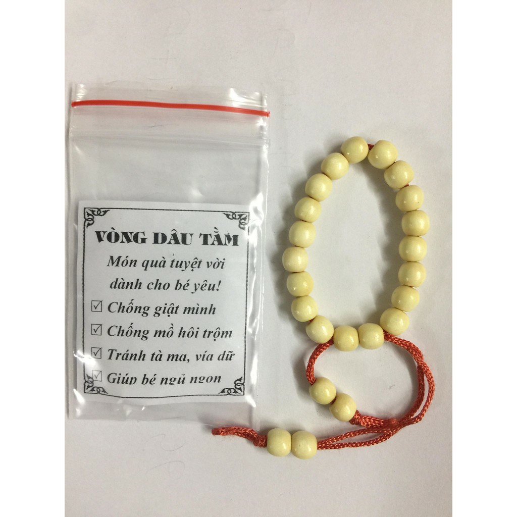 Vòng dâu tằm tránh gió, tránh giật mình cho bé