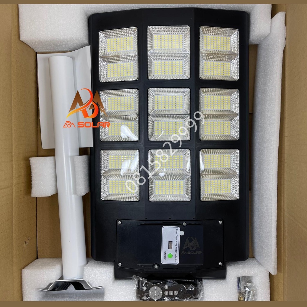 [900W] Đèn Năng Lượng Mặt Trời Liền Thể, Đèn Sân Vườn Công Suất Lớn, Chống Nước IP 67, Cảm Biến Chuyển Động - ABM