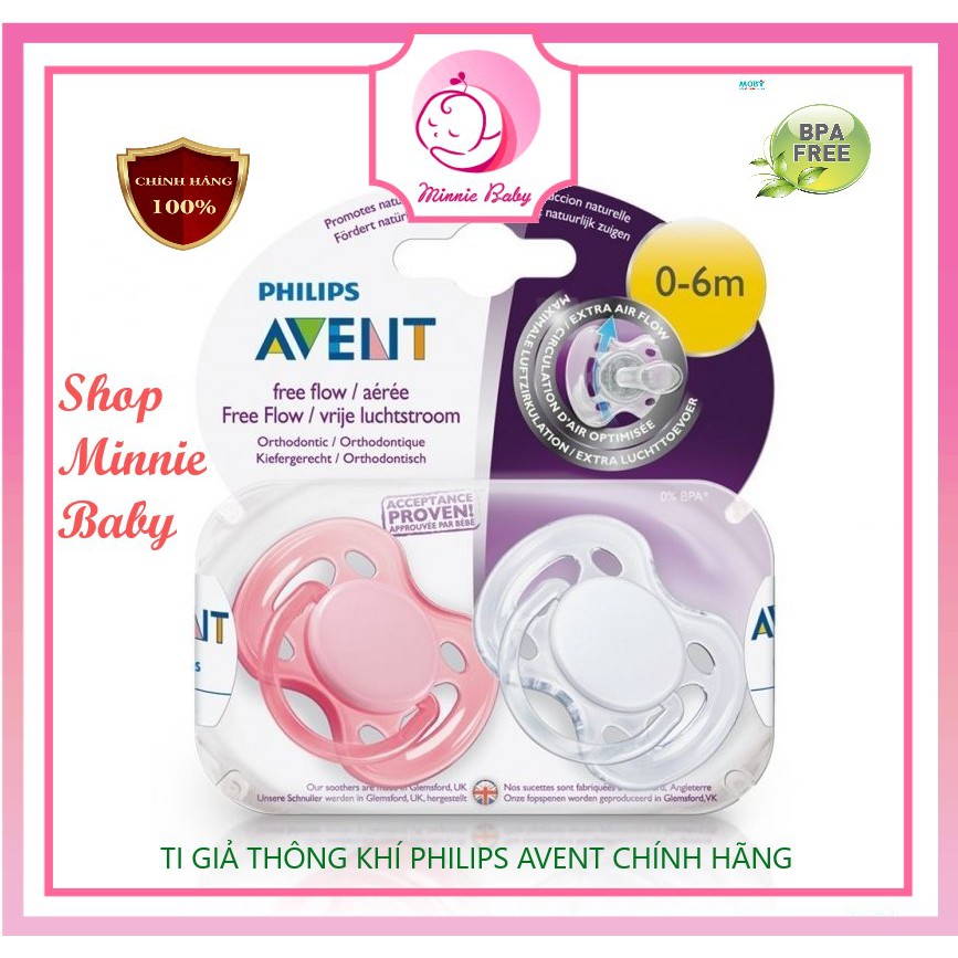 Shop Minnie Baby - Núm ti giả Philips Avent SCF544/10 Silicone (từ 0 - 6 tháng tuổi)