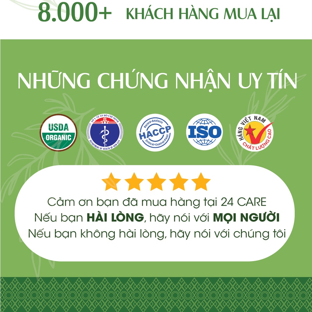 Xịt phòng tinh dầu hữu cơ 50ml 24Care tinh dầu Sả Chanh/ Bạc Hà/ Quế/ Lavender/ Bưởi/ Oải hương - khử mùi và đuổi muỗi