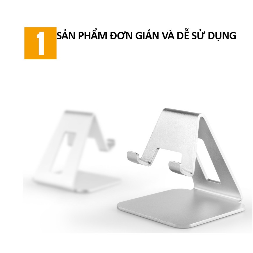 Giá Đỡ Để Bàn Điện Thoại Di Động, Máy Tính Bảng - Chất liệu nhôm