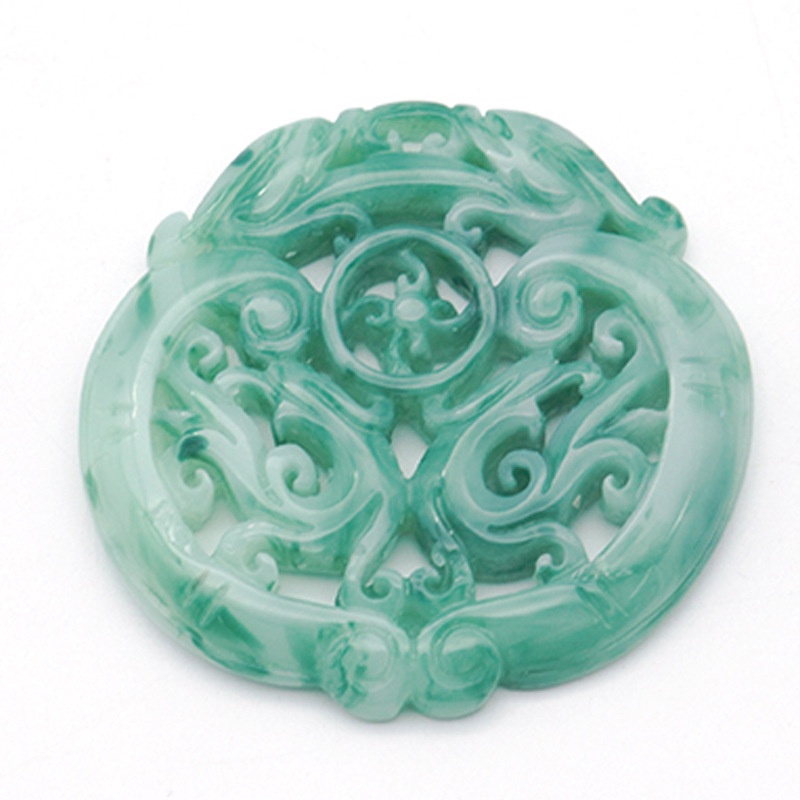 Ngọc bội resin họa tiết tròn 52mm nguyên liệu làm trâm làm trang sức cổ trang việt phục