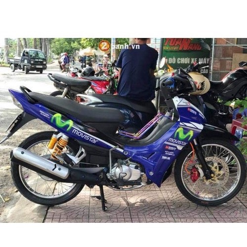 Tem trùm xe jupiter xanh gp movistar - Độ dán team trùm decal xe máy jupiter xanh gp movistar - Team trùm decal xe máy j