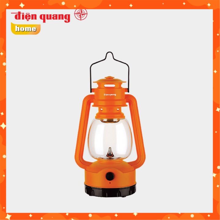 Đèn sạc led tích điện Điện Quang Prl05 1W kiểu dáng đèn bão cổ điển sạc pin màu xanh - đỏ - xanh dương