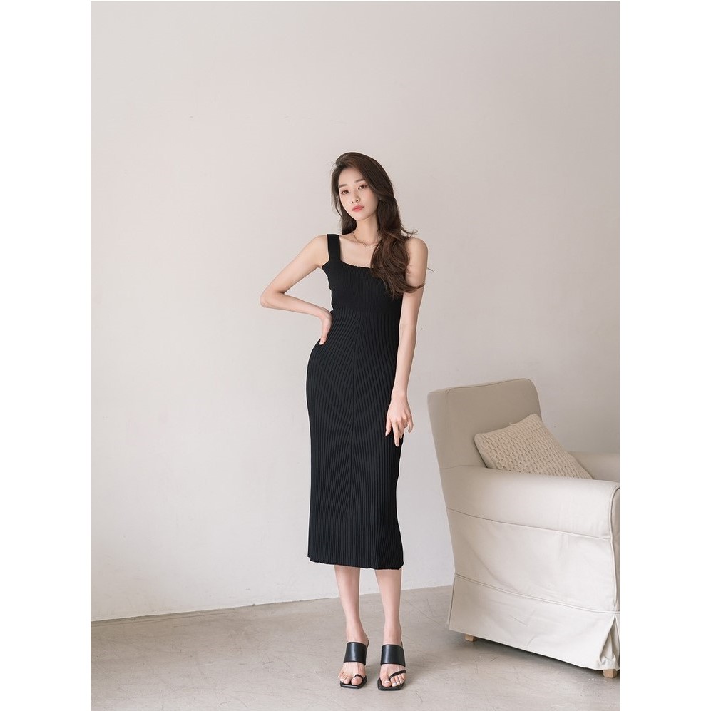 Đầm Len 2 Dây Form Chuẩn Tôn Dáng, Đi Làm, Đi Tiệc Đều Đẹp - D55 | BigBuy360 - bigbuy360.vn