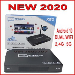 VINABOX X20 PHIÊN BẢN CAO CẤP RAM 4G, ROM 32G, BLUETOOTH 5.0, ANDROID 10.0 MỚI NHẤT 2020