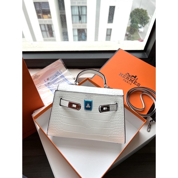 Túi xách nữ HM Kelly mini vân cá sấu size 19