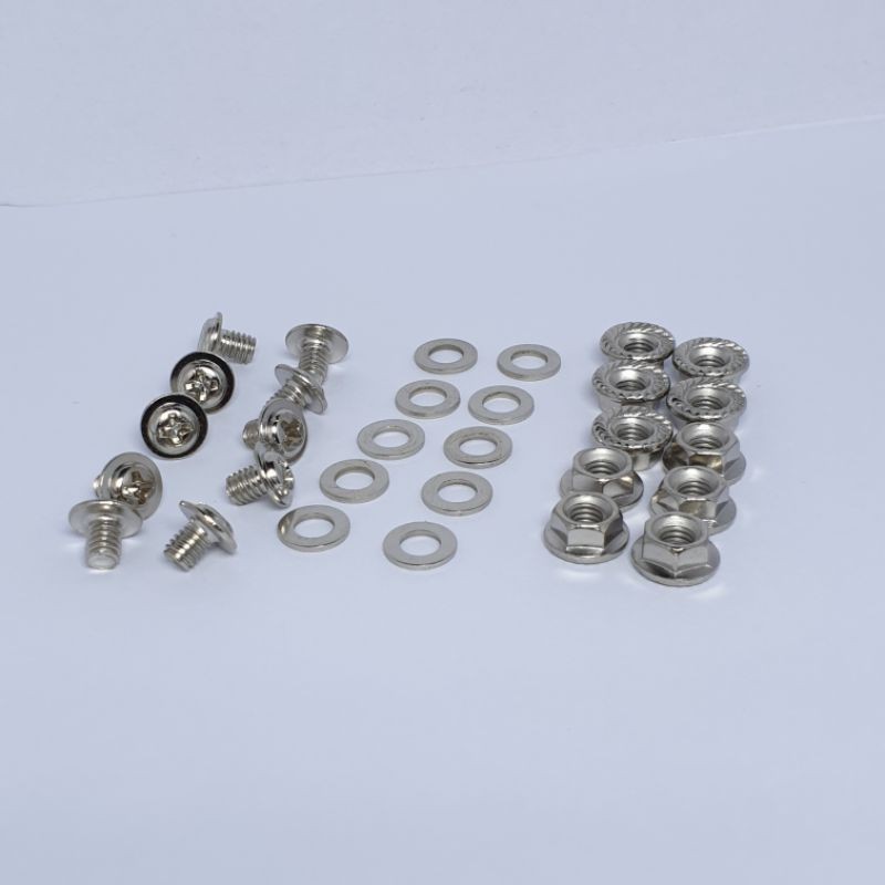 Achun.vn - COMBO 10 BỘ ĐAI ỐC VÍT M4*5 KẾT NỐI PIN 32650 ĐẦU VÍT