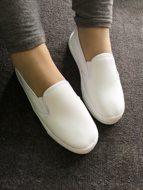 Giày slip on trắng VV15046100  | BigBuy360 - bigbuy360.vn