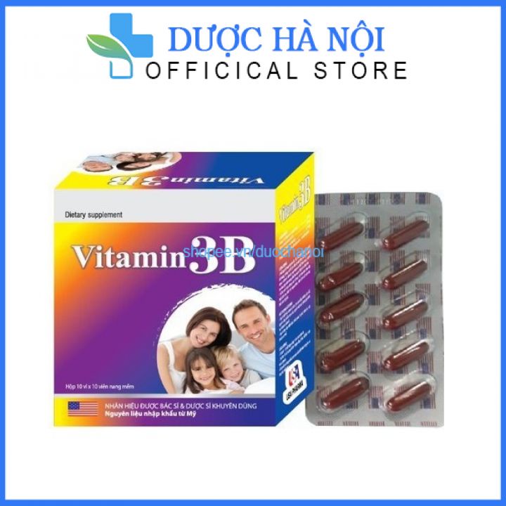 Viên uống Vitamin 3B giúp ăn ngon ngủ tốt, giảm đau nhức, tê bì chân tay 100 viên