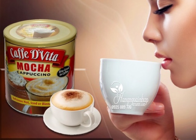 Bột cà phê hòa tan Caffe D’Vita Mocha Cappuccino của Mỹ( 2023)