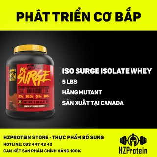 ISO SURGE – SỮA TĂNG CƠ BỔ SUNG PROTEIN ISOLATE CHẤT LƯỢNG, MÙI VỊ NGON , CHÍNH HÃNG MUTANT – 5LBS