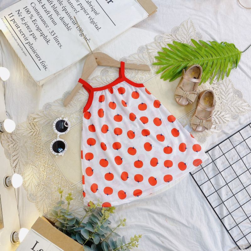 set 3 váy cotton thông hơi cho bé gái