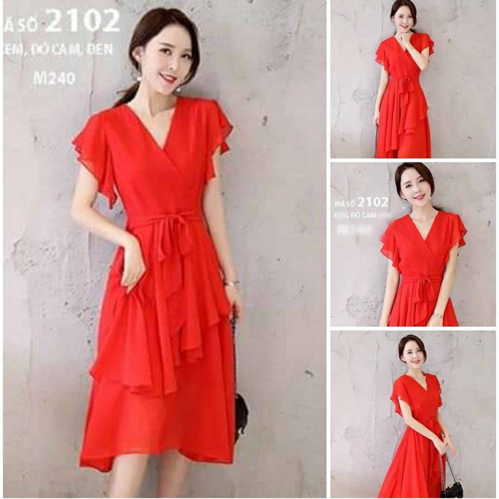 ĐẦM XÒE DÚN TAY VÀ LAI EO THẮT NƠ - YB220503