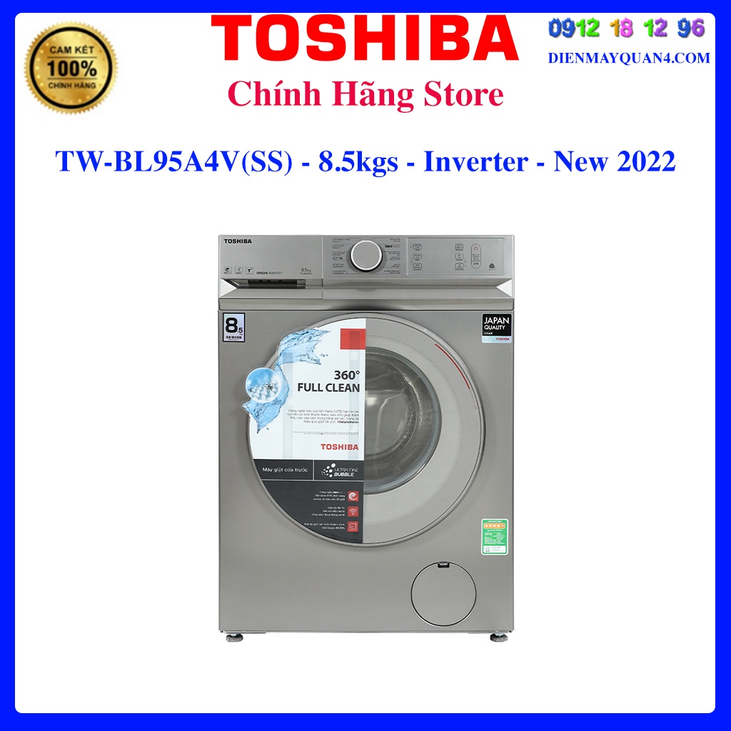 [Mã ELHAMS5 giảm 6% đơn 300K] [Toshiba BL95A4V] Máy giặt Toshiba Inverter 8.5 kg TW-BL95A4V(SS)