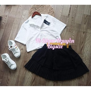 Áo croptop cổ bẻ bigsize