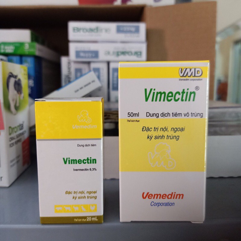 VIMECTIN 20ml dùng cho chó mèo nội ngoại kí sinh