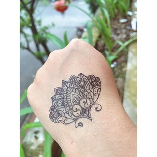 Hình xăm dán hoa văn tiếng phạn 10x6cm- mua 5 tặng 1 mini xinh