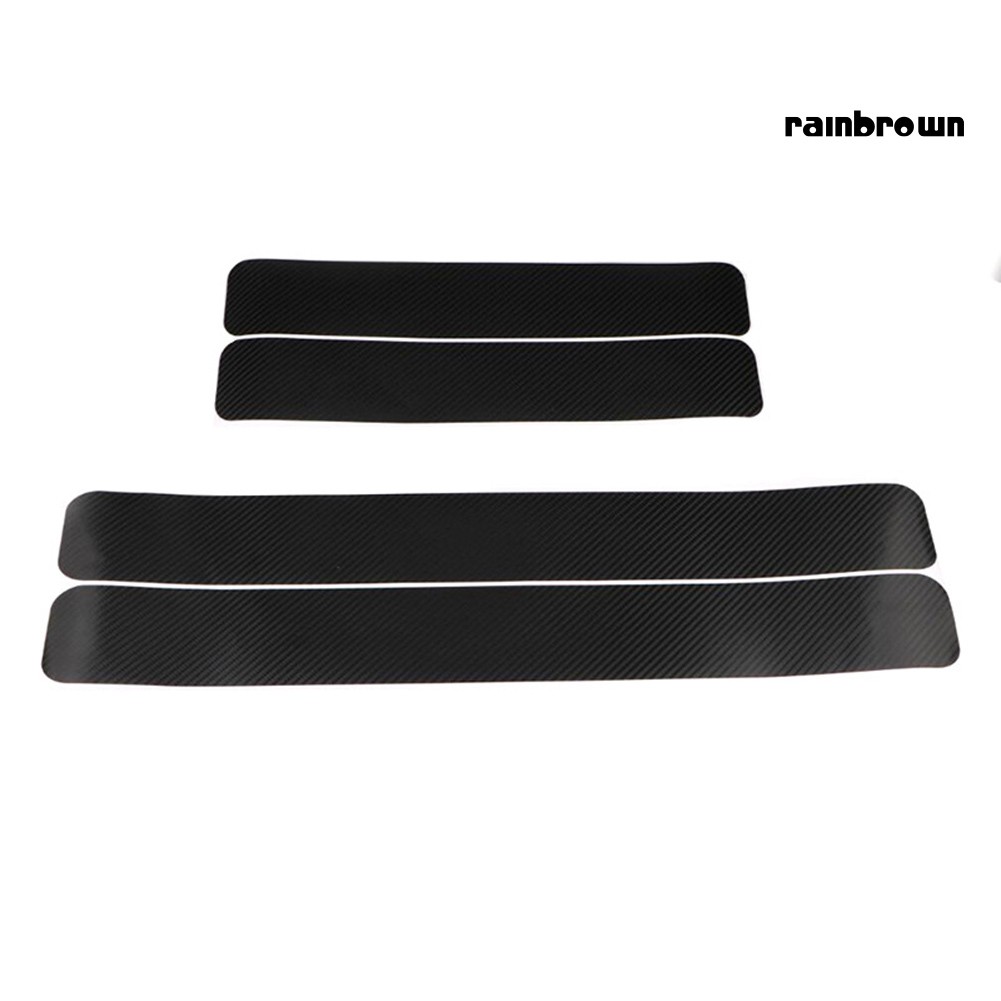 Set 4 Miếng Dán Sợi Carbon Trang Trí Sợi Carbon Và Lưỡi Cạo Tiện Dụng