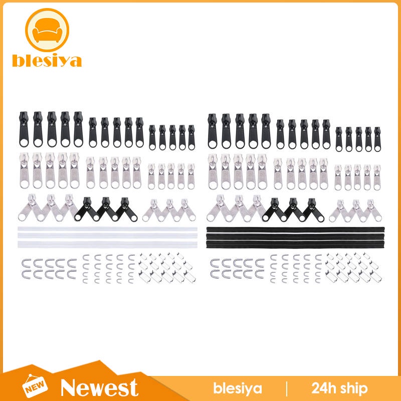 Bộ đầu khóa kéo 87 món thông dụng dễ kéo để tự sửa chữa dây khóa kéo quần áo/ vali hành lý/ áo khoác/ balo