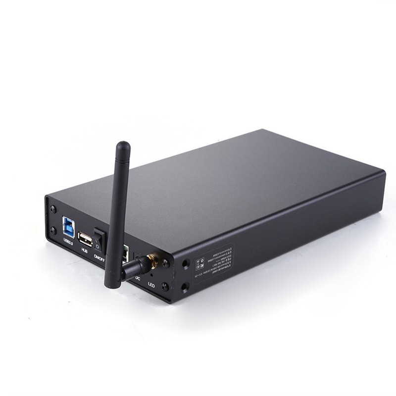 Blueendless Rj45 External Hard Drive Case Nas Antenna Wireless Sata Usb 3.0 Wifi Interface Aluminum Box 3.5 Hdd Caddy