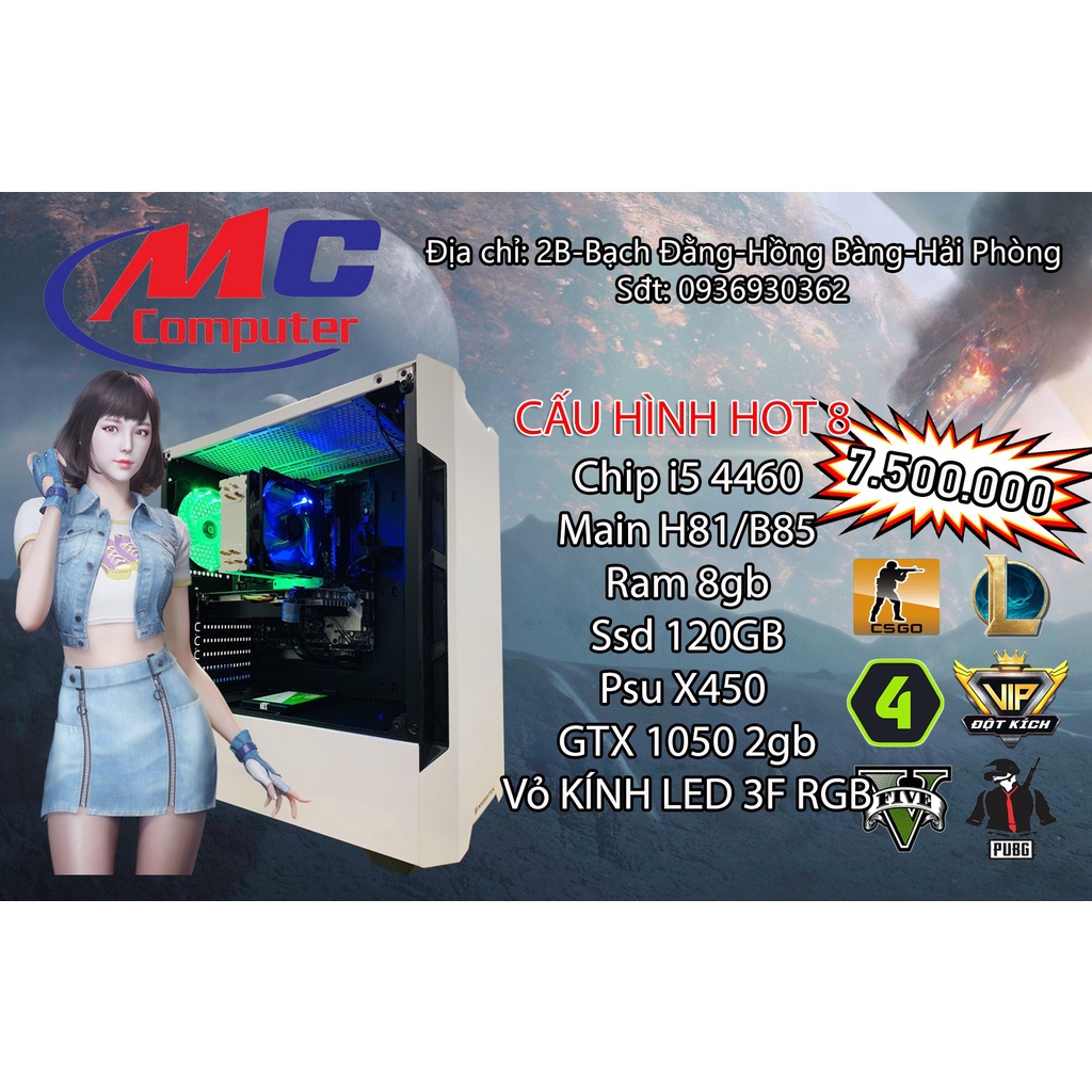 Máy tính chơi game cấu hình đang HOT 8: