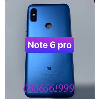 bộ vỏ xiaomi redmi note 6 pro (gồm lưng,sườn,phím ,kính camera)