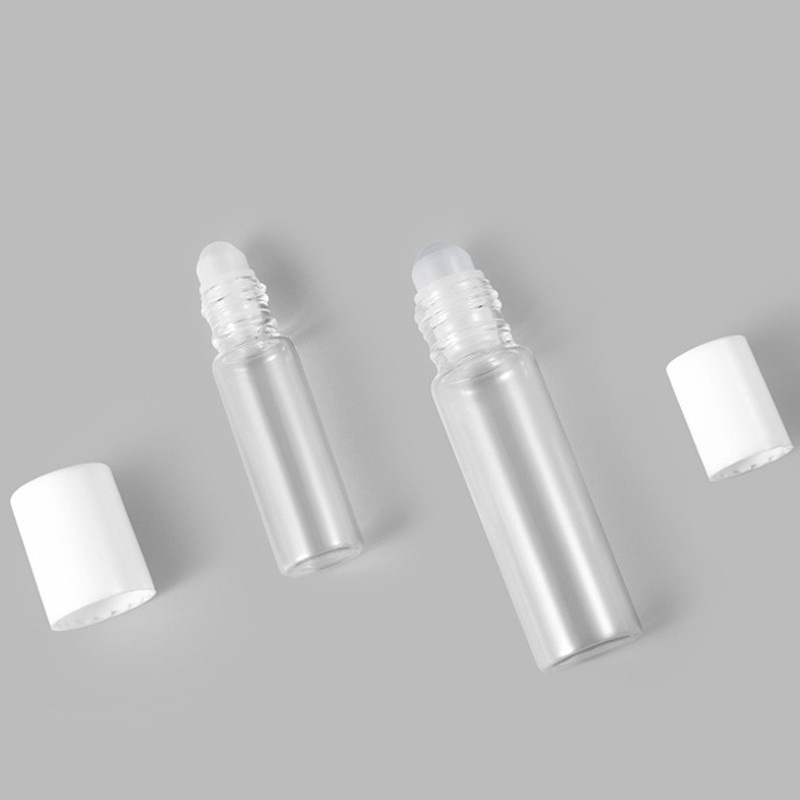 Lọ thủ tinh đầu bi lăn trong suốt dùng để đựng mỹ phẩm nước hoa 5/10ml