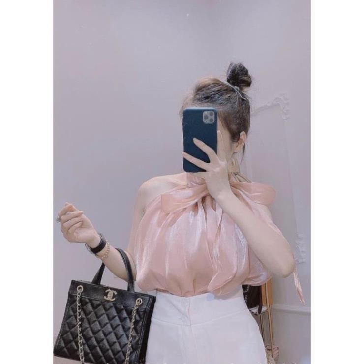 Áo Sơ Mi Kiểu Nữ cổ nơ Màu Trắng đẹp phong cách ulzzang vintage hàn quốc cao cấp BANAMO áo nơ cổ tống 393