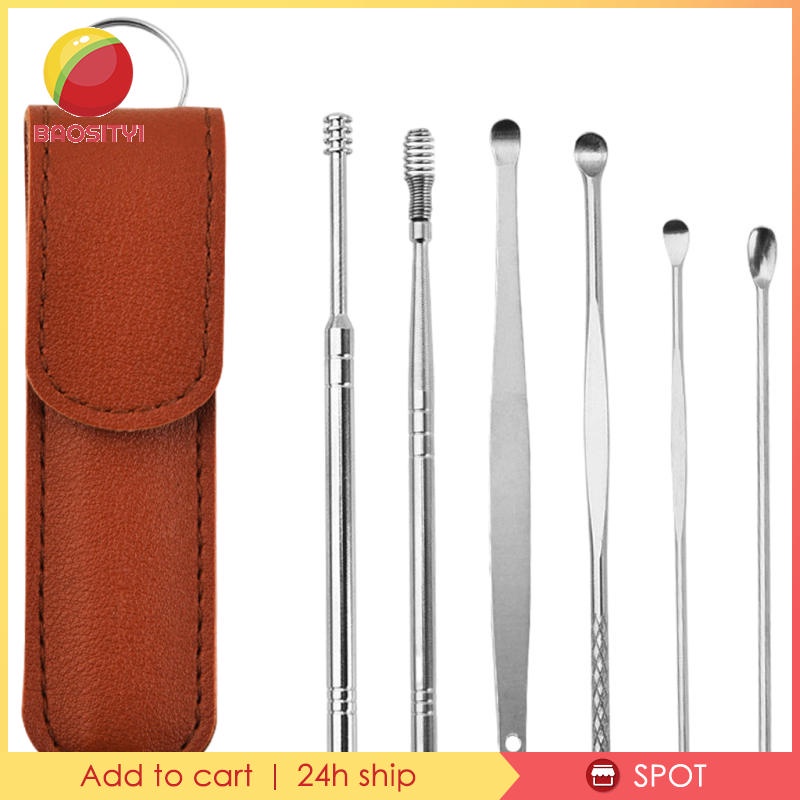 [Hàng mới về] Bộ 6 dụng cụ ngoáy tai vệ sinh dễ sử dụng dành cho nam và nữ