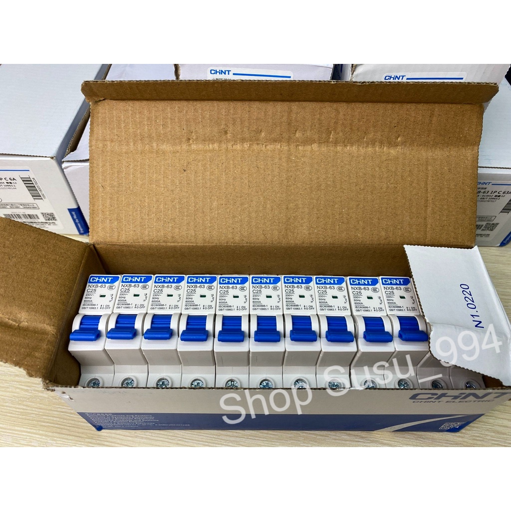 Aptomat Chint NXB-63 1P 25A Dòng Cắt 6kA
