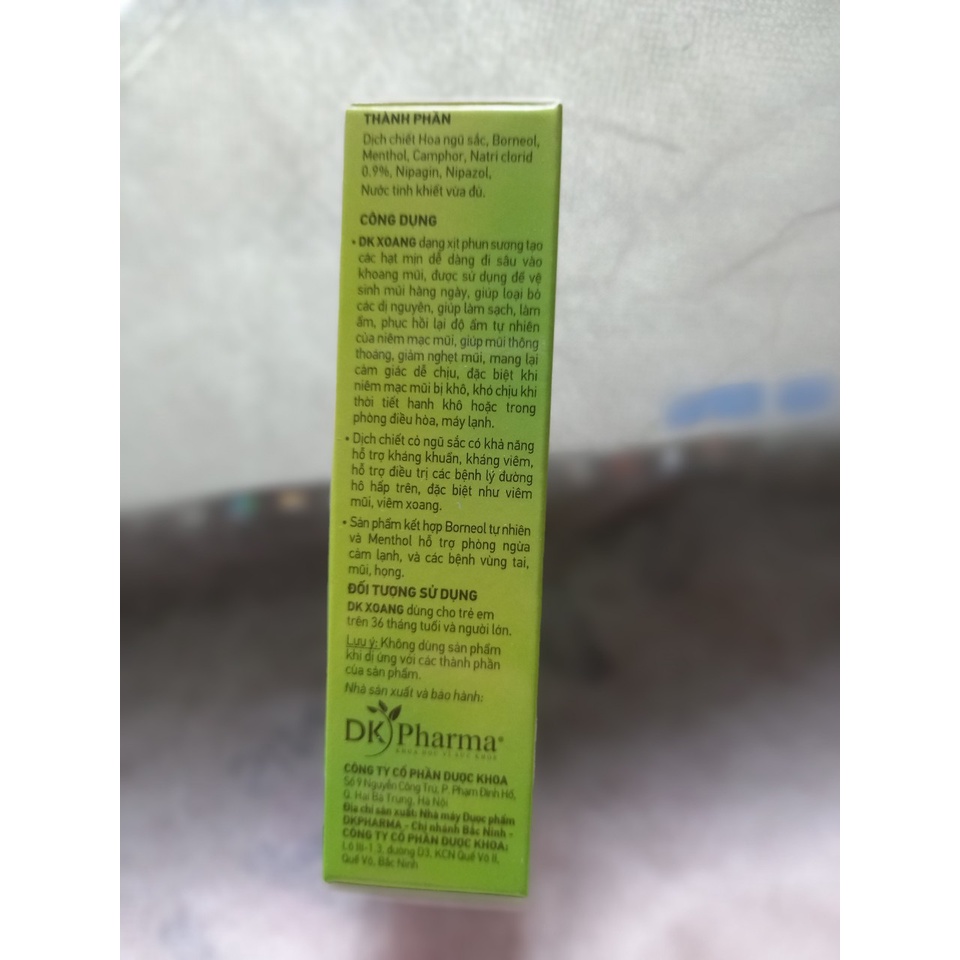 Xịt mũi thảo dược Dk Xoang 15ml