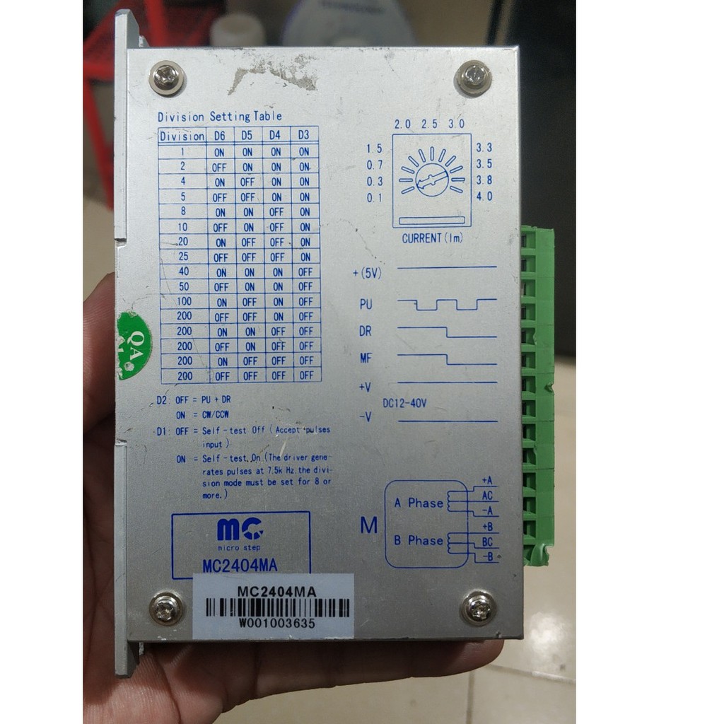 Driver 2 pha( 4A/pha, 40000 xung/vòng) cho động cơ bước