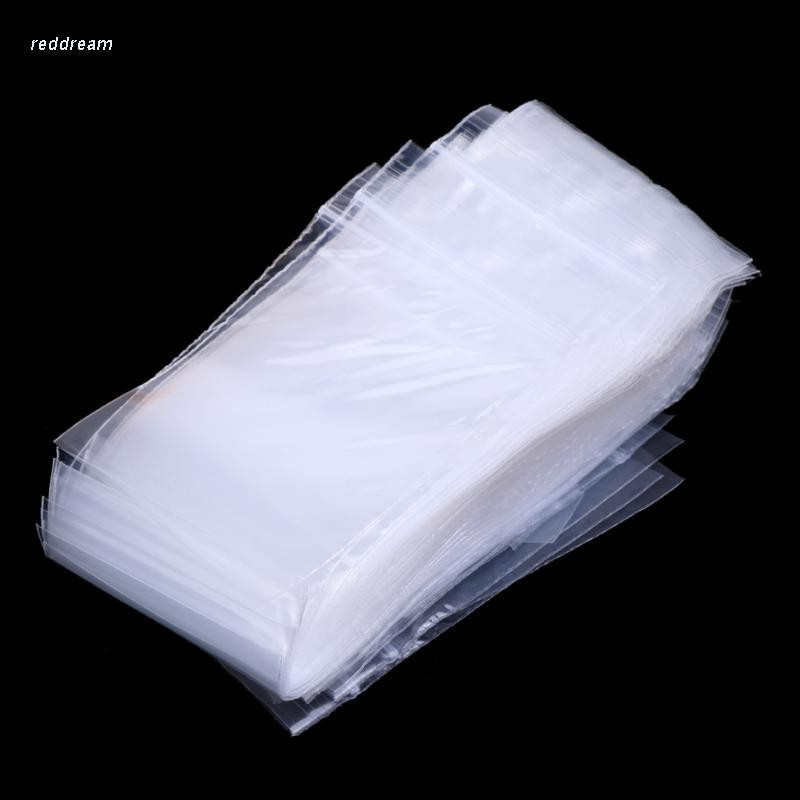 Set 100 túi zip trong suốt kích thước 4cm x 6cm có thể tái sử dụng tiện dụng