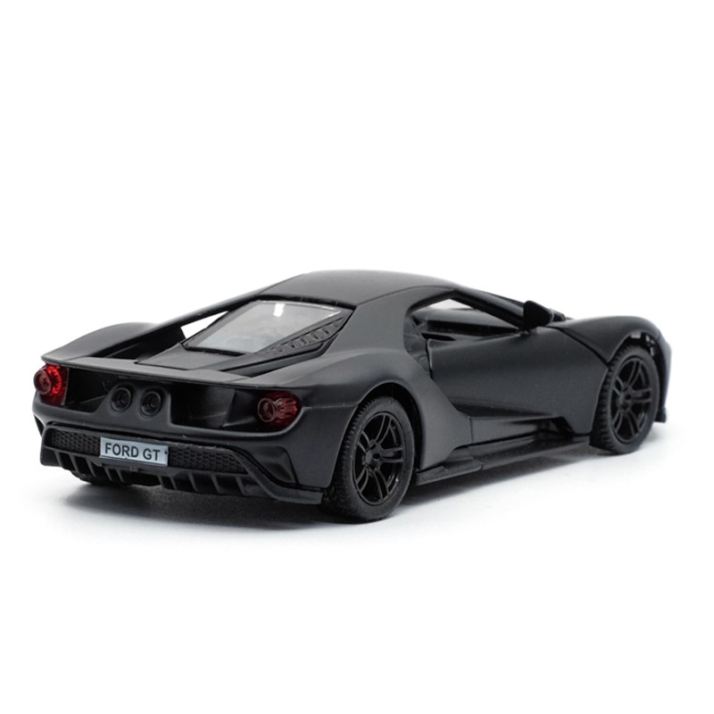 Yufeng RMZ FORD GT Cool Black Edition Xe thể thao được ủy quyền Mô hình xe hợp kim 1: 36 Kéo lại Cửa mở Bé trai Trẻ em Đồ chơi hợp kim Trang trí xe hơi Bộ sưu tập mô hình ô tô