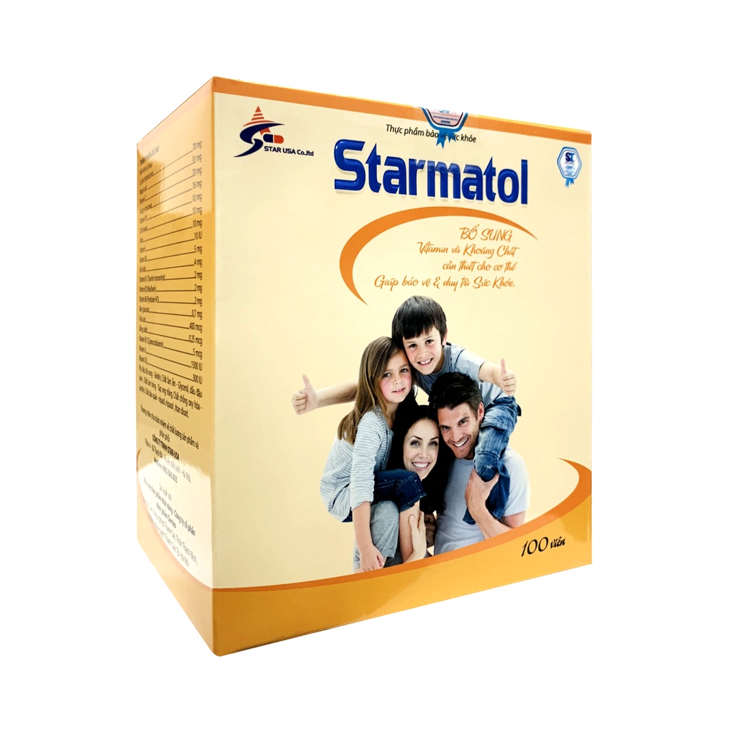 Viên Uống Bổ Sung Vitamin Khoáng Chất Tăng Cường Sức Đề Kháng STARMATOL