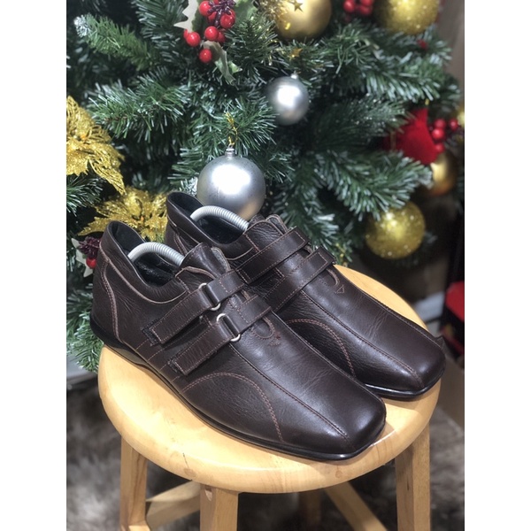 [Giày 2hand] [Size 41] [TonaShoe] Giày Da Kiểu Sandal Khoá Dán Thương Hiệu Paris