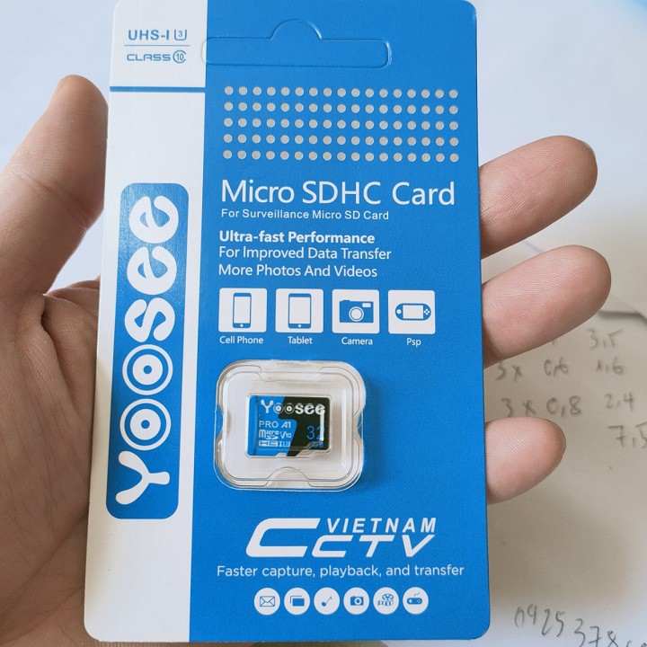 Thẻ nhớ Yoosee 32GB Micro SDHC U3 Class 10 -Tốc độ cao 100Mb/s