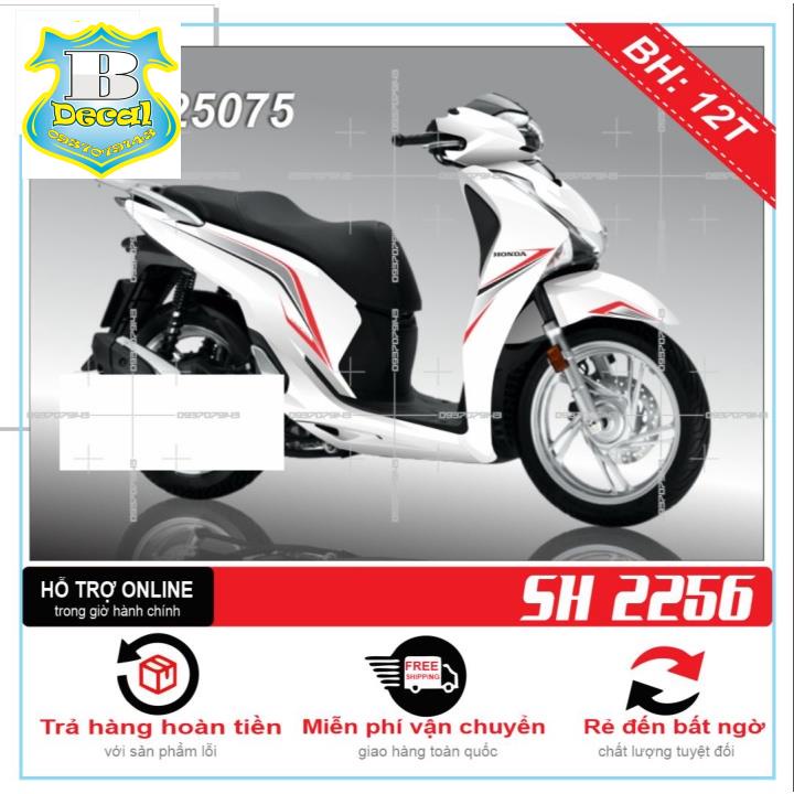 ( Quí khách vui lòng mang ra tiệm cho thợ dán ) Tem SH 2019 TRẮNG ĐỎ [Bi Decal]