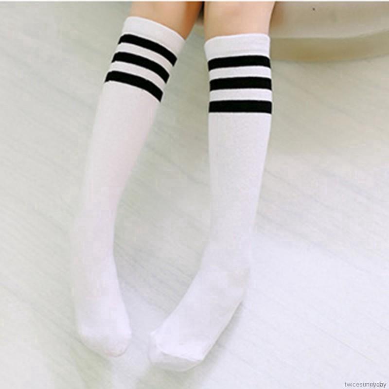 ❤Giá Sốc❤ Vớ cotton cho bé trai và gái Tất chân dài họa tiết sọc dễ thương cho bé