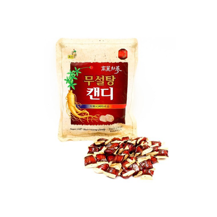 Kẹo hồng sâm không đường Koryo Food Hàn quốc, Bịch 500gr