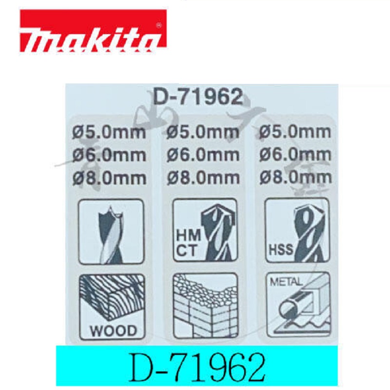 Bộ mũi khoan đa năng Makita D-71962 (Chuôi tròn)