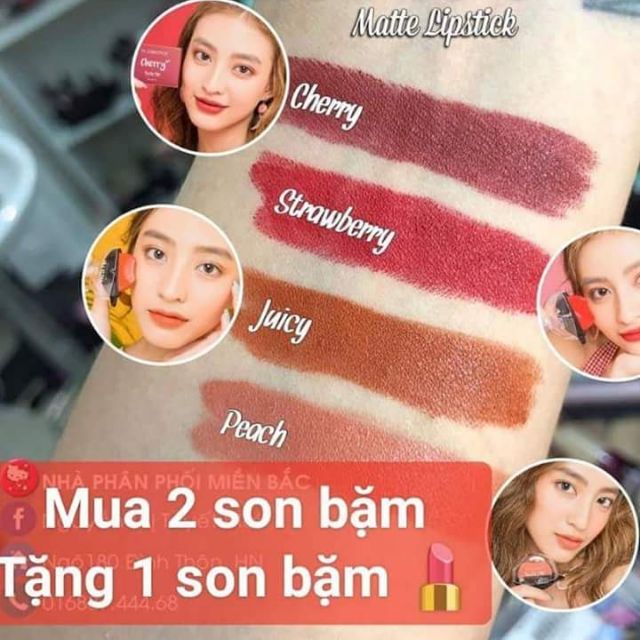 Mua 2 son kem TẶNG 1 son kem
, Mua 2 son thỏi TẶNG 1 son thỏi
 Mua 2 set mini TẶNG 1 set mini
 Mua 2