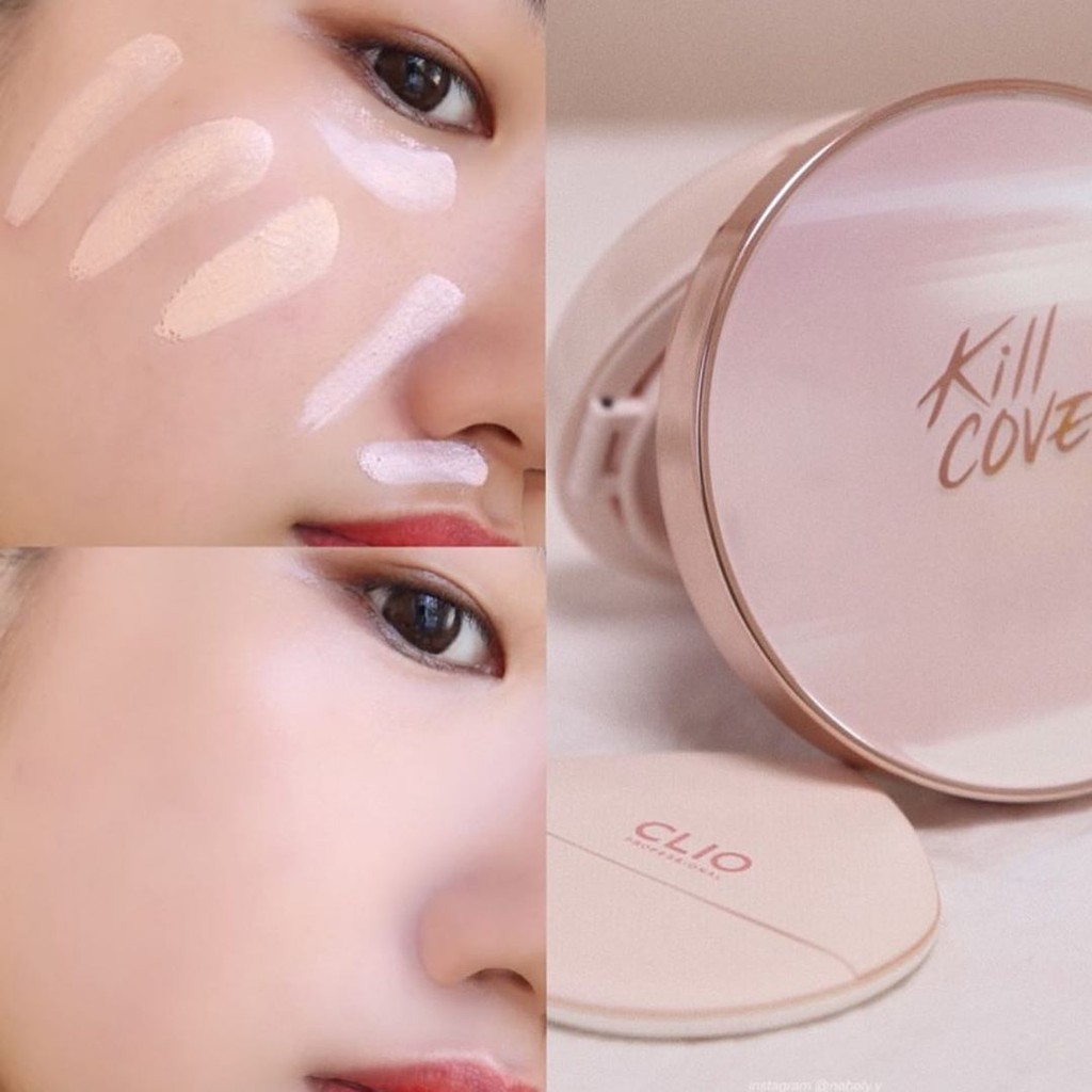 PHẤN NƯỚC CLIO KILL COVER PINK GLOW CREAM CUSHION SPF40 PA++