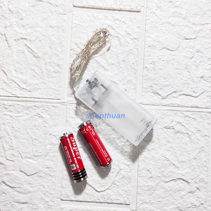 Đèn Led Trang Trí Fairy Dài 1.7  Mét - Không Chớp - Pin AA