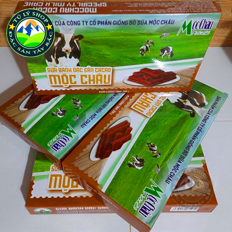 Đặc sản Bánh sữa Mộc Châu Cacao 200g (Bánh sữa vị Cacao)