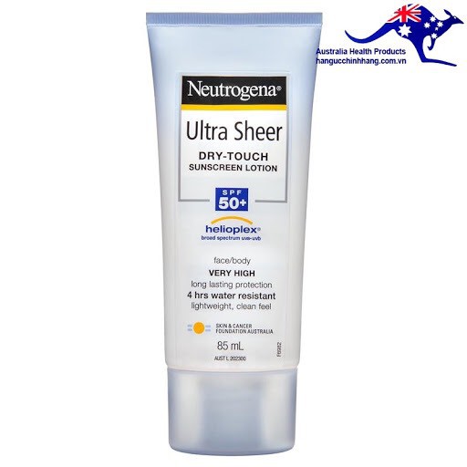 [ Cam kết hàng Úc ] Kem chống nắng Neutrogena Ultra Sheer Face & Body Lotion SPF50+ 85ml